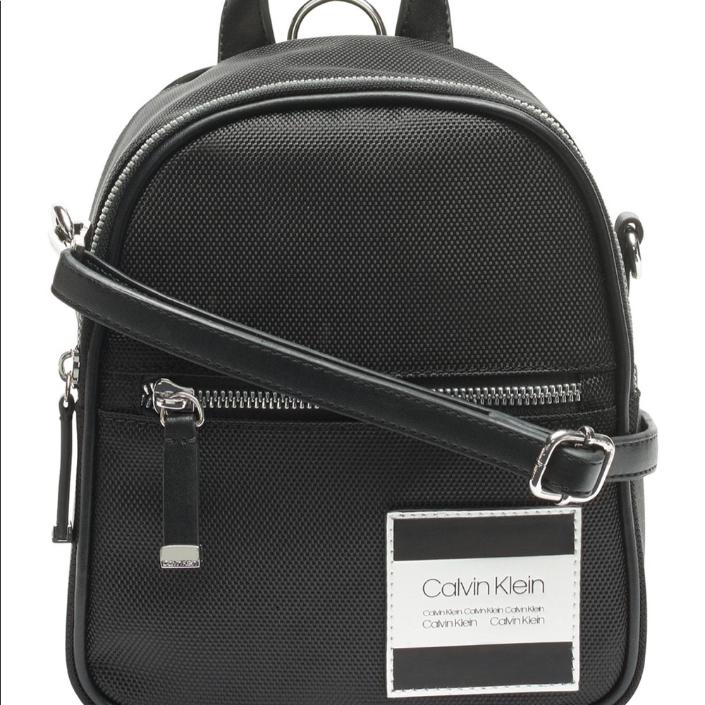black mini side backpack new
